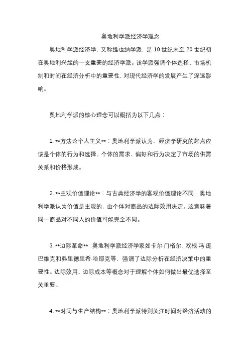 奥地利学派经济学理念