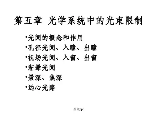 光学系统的光阑