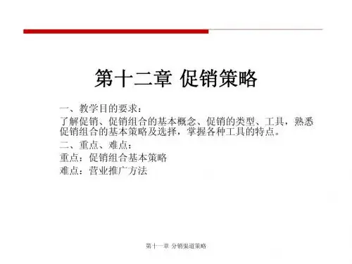 第十二章促销策略