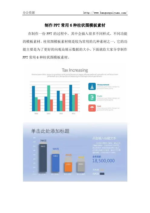 制作PPT常用6种柱状图模板素材-办公资源网