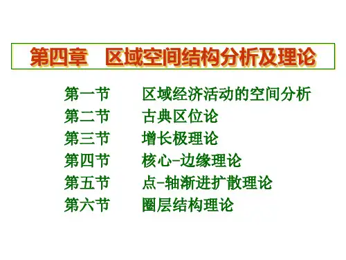 第 4 章  区域空间结构分析及理论
