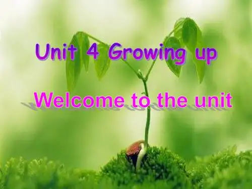牛津译林版九年级英语上册《nit 4 Growing up  Welcome to the unit》公开课课件_10