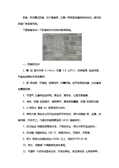 软瓷的优点和缺点都有哪些