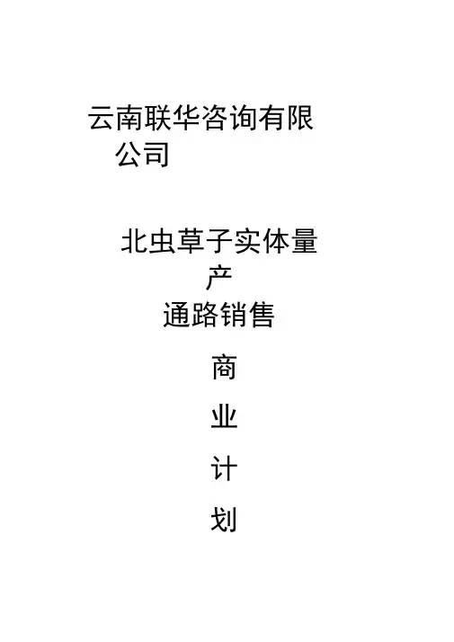 商业计划书范文完整版