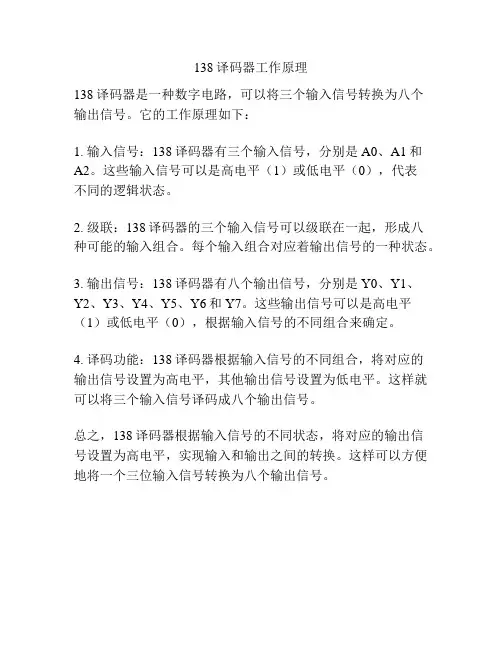 138译码器工作原理