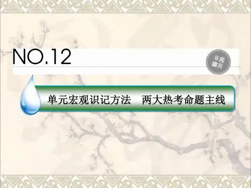 2018年高考历史一轮复习第十二单元中国传统文化主流思想的演变和古代中国的科技与文艺单元拔高课件人民