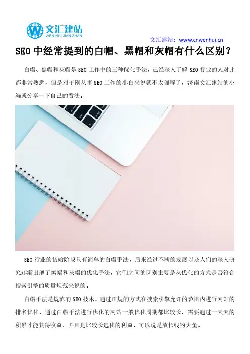 SEO中经常提到的白帽、黑帽和灰帽有什么区别？