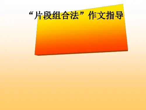 高中“片段组合法”作文指导