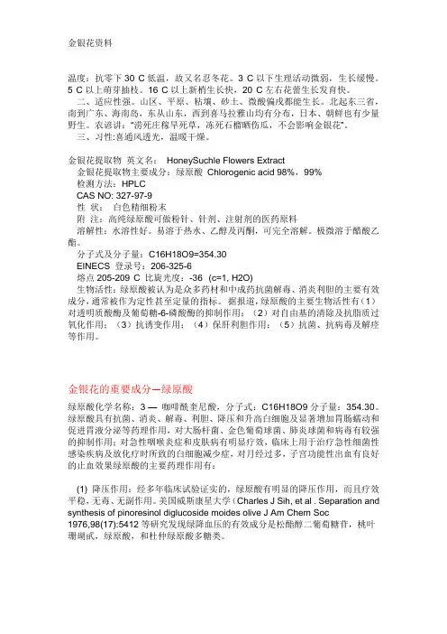 金银花资料