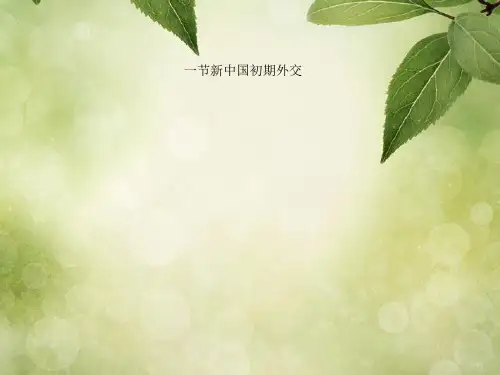 一节新中国初期外交