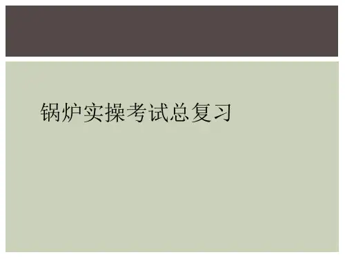 锅炉实操考试总复习