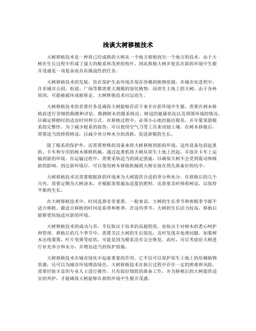 浅谈大树移植技术 3