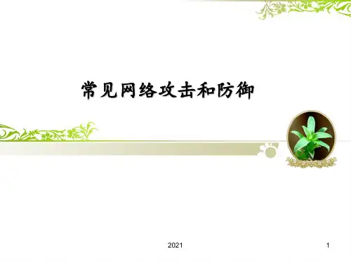 常见的网络攻击和防御PPT课件
