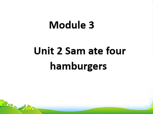 新外研版五年级英语下册Module 3 Unit 2 Sam ate four hamburgers