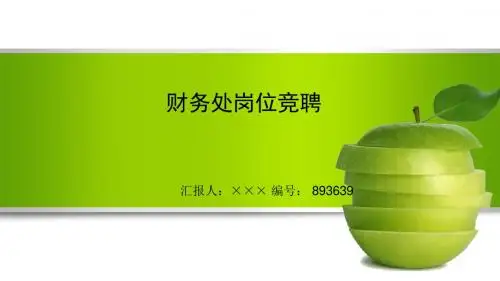 最新财务处岗位竞聘演讲稿PPT模板