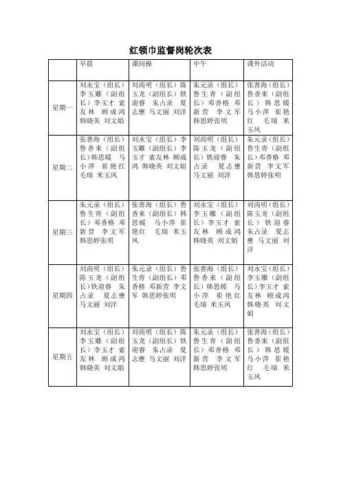 红领巾监督岗