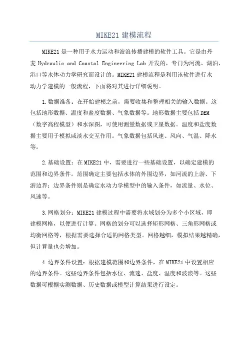 MIKE21建模流程