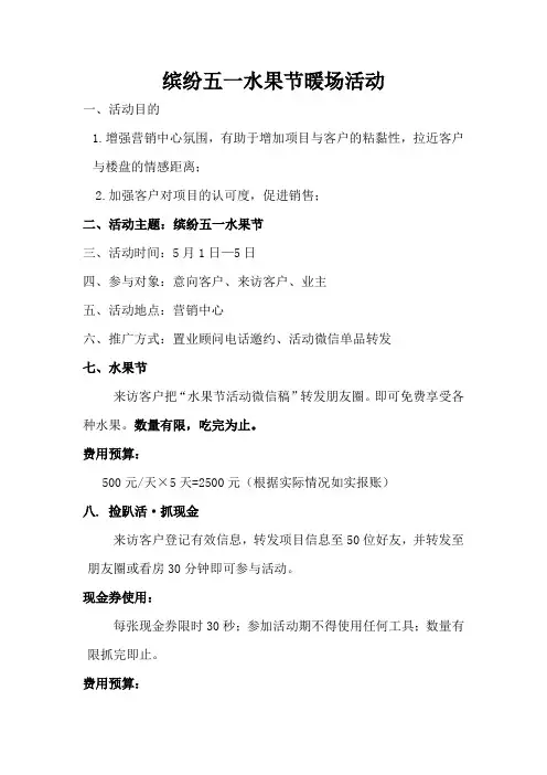 房地产项目五一暖场水果节活动