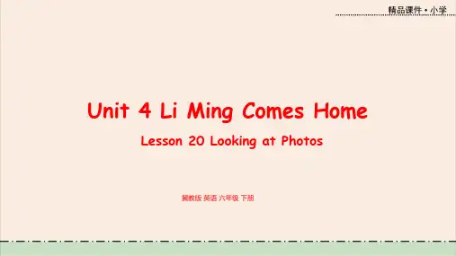 英语冀教版六年级下册教学课件unit4lesson20课时2