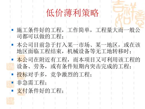 建设工程招投标技巧与策略