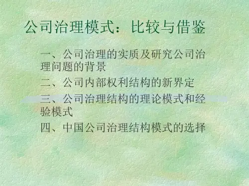 公司治理(南开大学 李维安)