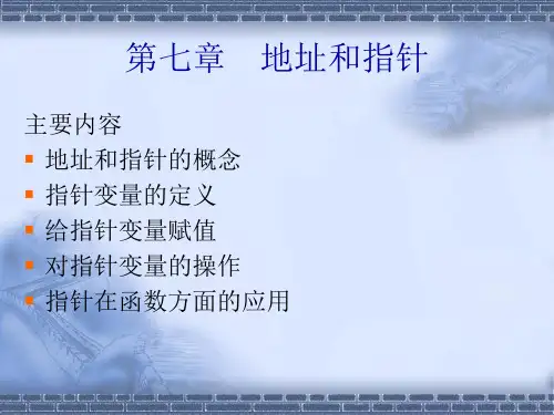 《地址和指针》PPT课件