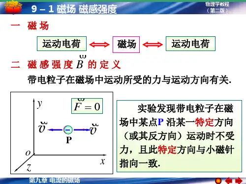 大学物理上册第九章-磁场 磁感强度