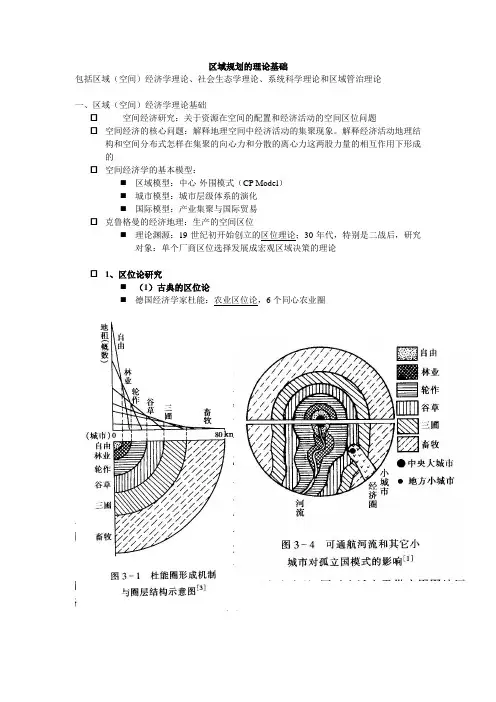 区域规划的理论基础
