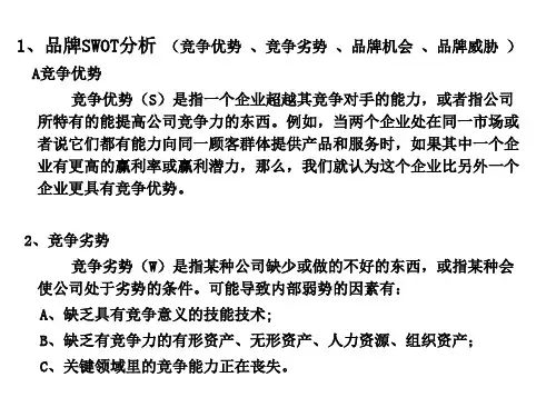 品牌战略SWOT分析和案例深度分析