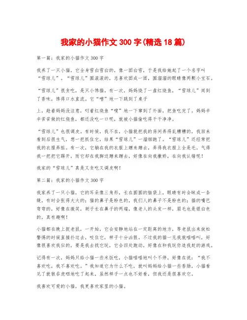 我家的小猫作文300字(精选18篇)