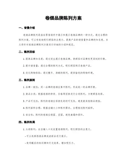 卷烟品牌陈列方案
