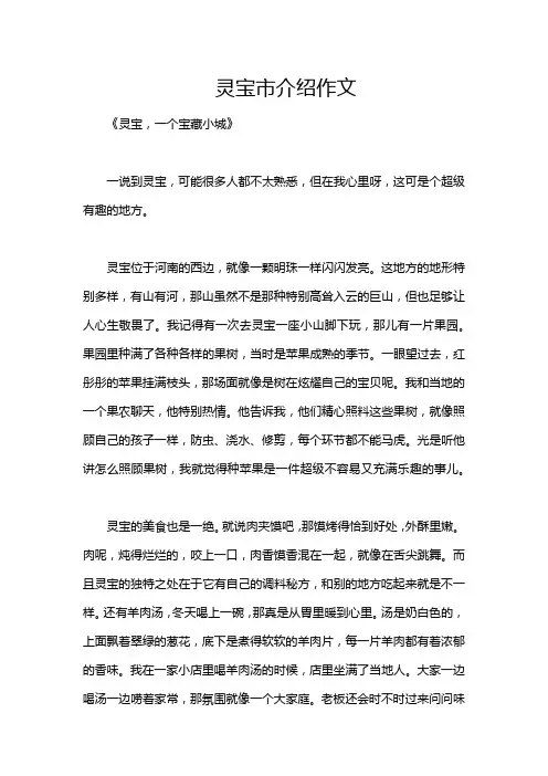 灵宝市介绍作文
