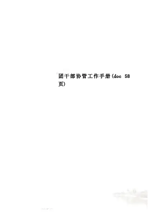 团干部协管工作手册(doc 58页)