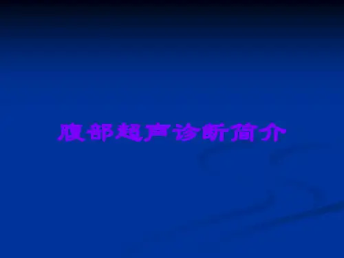 腹部超声诊断简介可修改文字