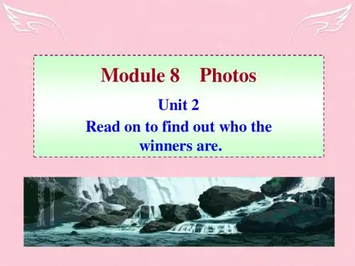 【世纪金榜】九年级英语上册 Module 8 unit 2同步授课课件 外研版