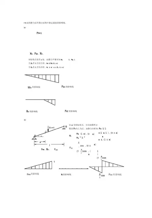 同济结构力学第四章习题解答