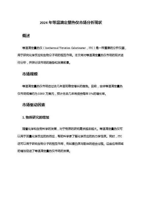 2024年等温滴定量热仪市场分析现状