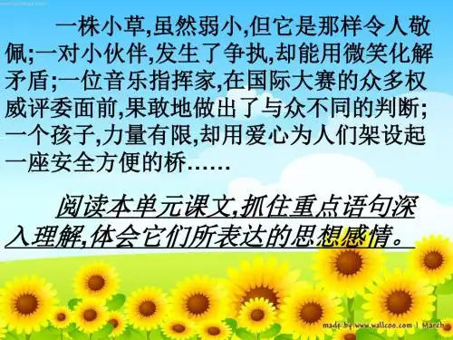 17语文S版四年级上册《小草之歌》PPT课件(1).