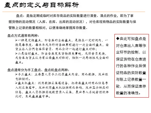 仓库盘点方法