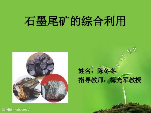 陈冬冬-石墨尾矿的综合利用