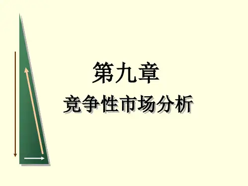 对外经济贸易大学《微观经济学》杨伟勇 第九章竞争性市场分析