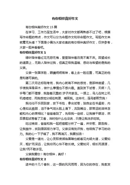 有你相伴真好作文