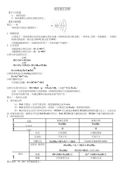铁及其化合物(知识点归纳总结+典例导析)