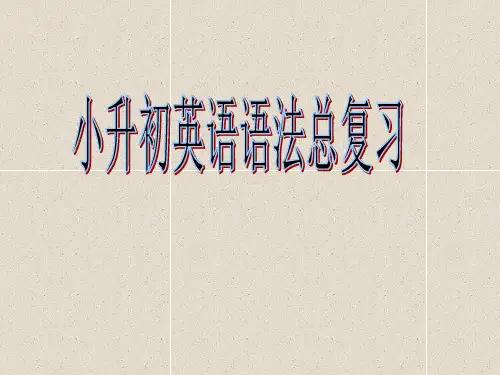 最新小升初英语总复习PPT(上课自用)