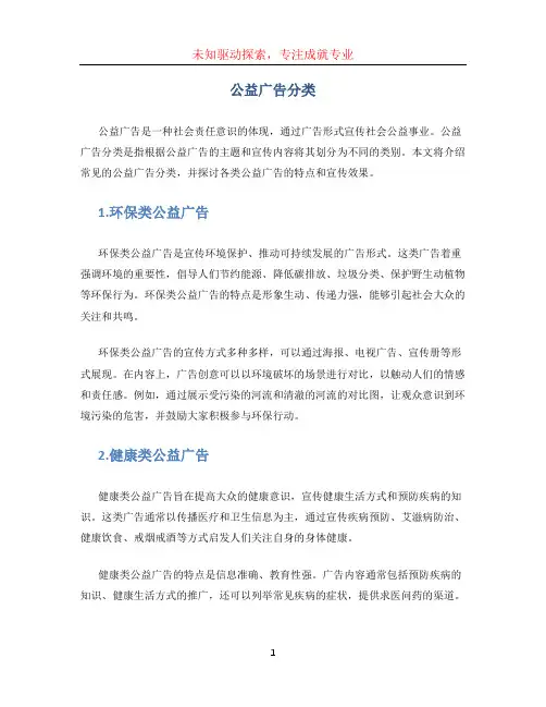 公益广告分类