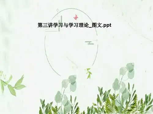 第三讲学习与学习理论_图文