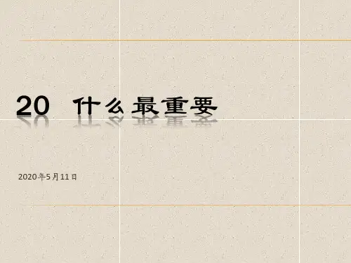 汉语教程第三册下-20什么最重要