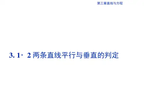 高中数学(人教A)必修二课件：3.1.2两条直线平行与垂直的判定