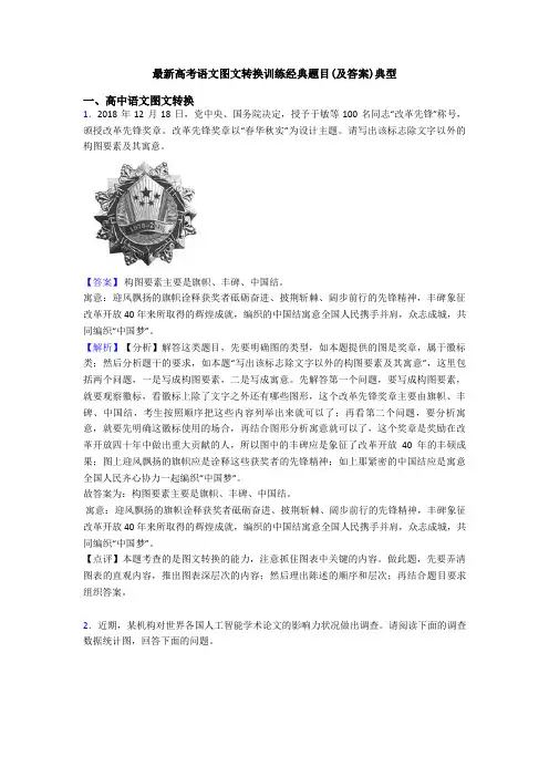 最新高考语文图文转换训练经典题目(及答案)典型