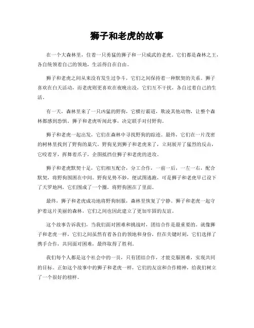 狮子和老虎的故事 2